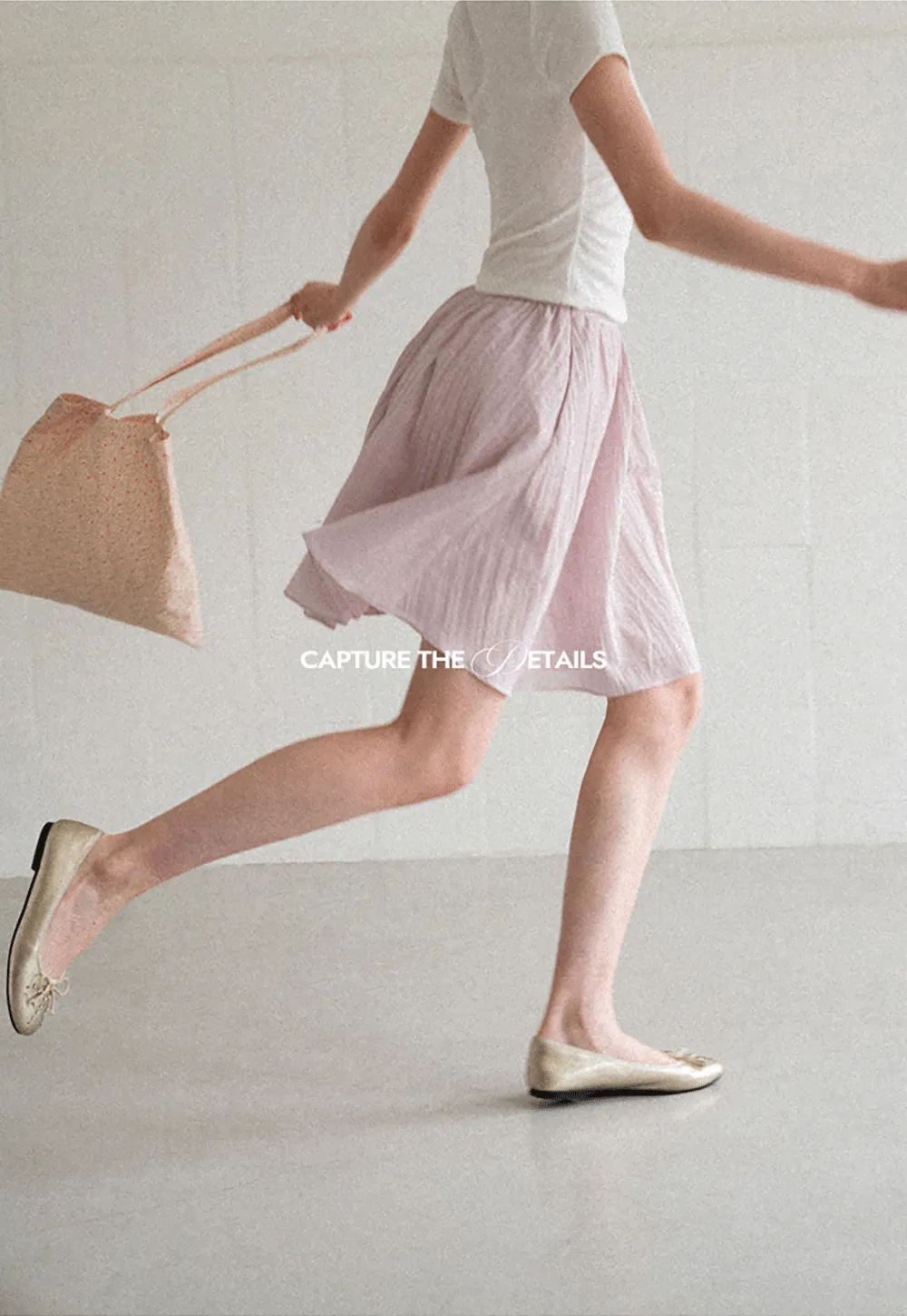Pleated A Line Skirt