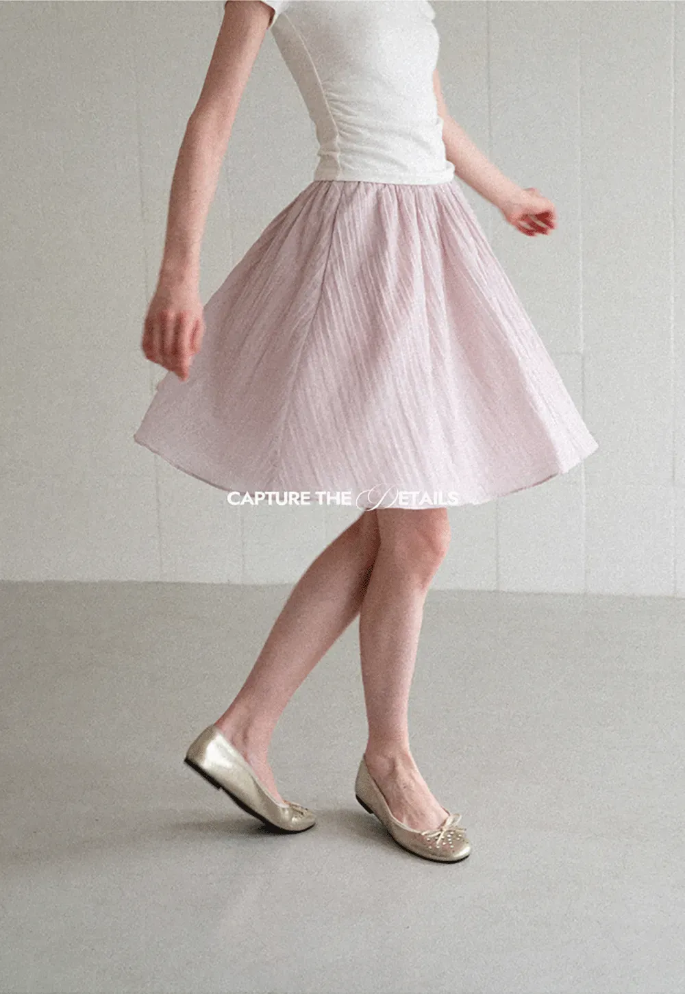 Pleated A Line Skirt