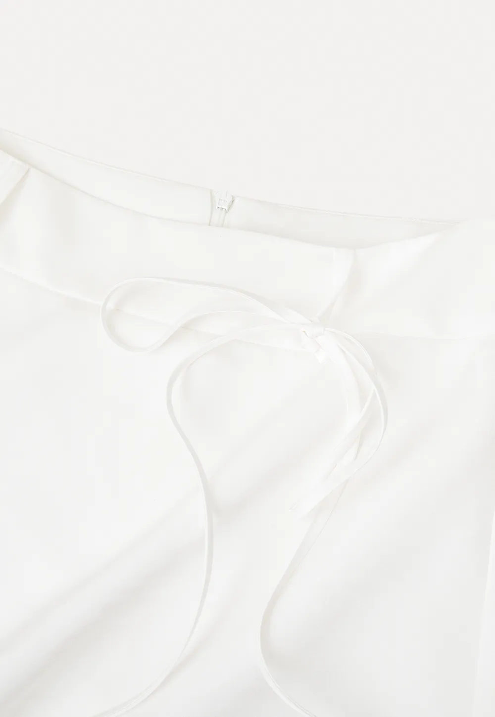 Lace Trim Drawstring Waist Skirt