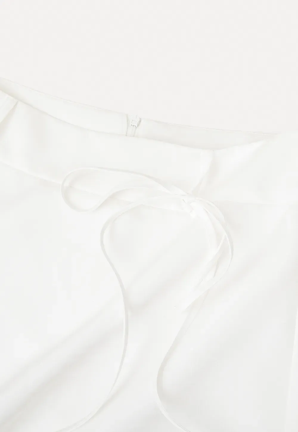Lace Trim Drawstring Waist Skirt