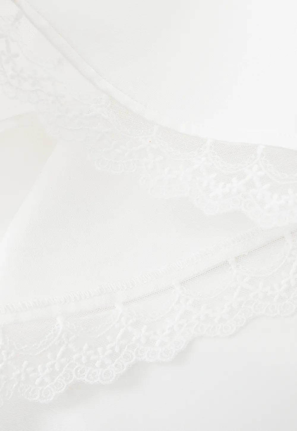Lace Trim Drawstring Waist Skirt