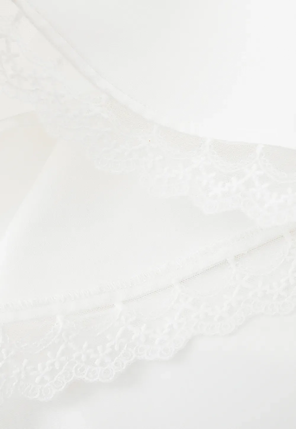 Lace Trim Drawstring Waist Skirt