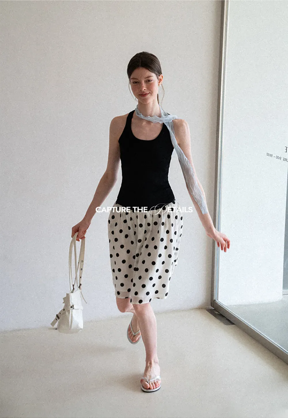 Polka Dot Print A Line Skirt