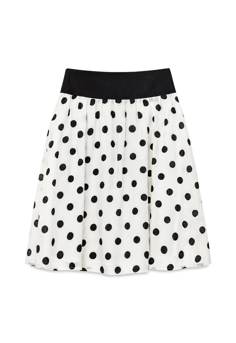 Polka Dot Print A Line Skirt