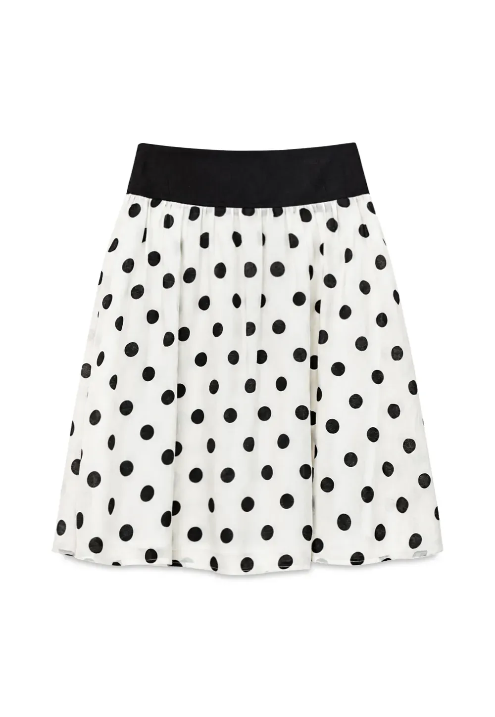 Polka Dot Print A Line Skirt