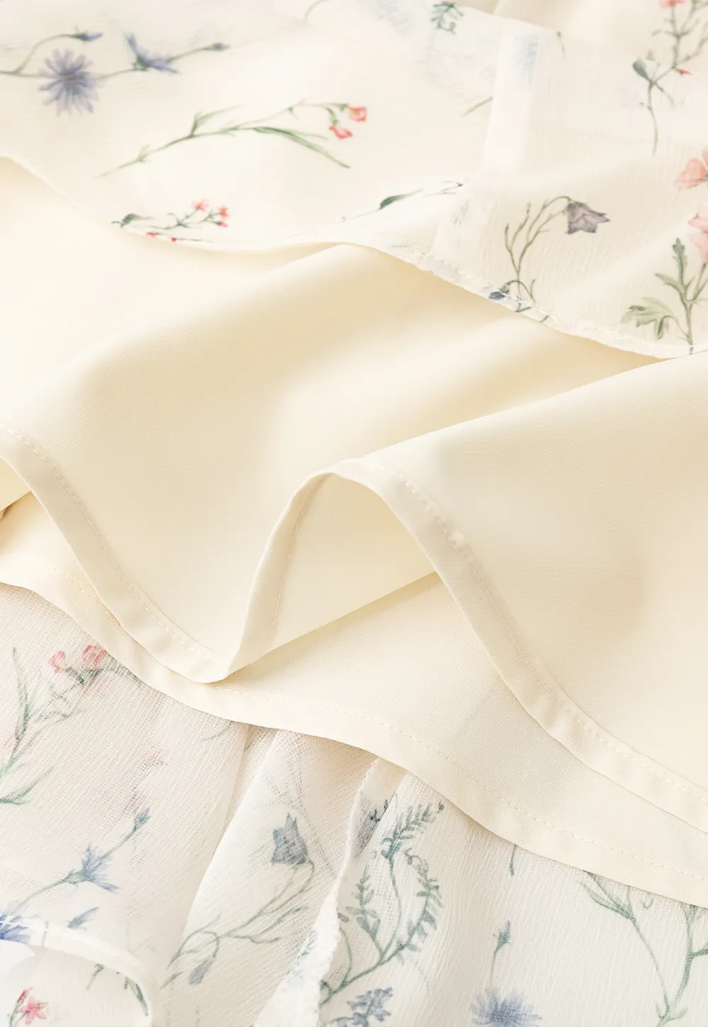 Floral Print Pleated Midi Skirt