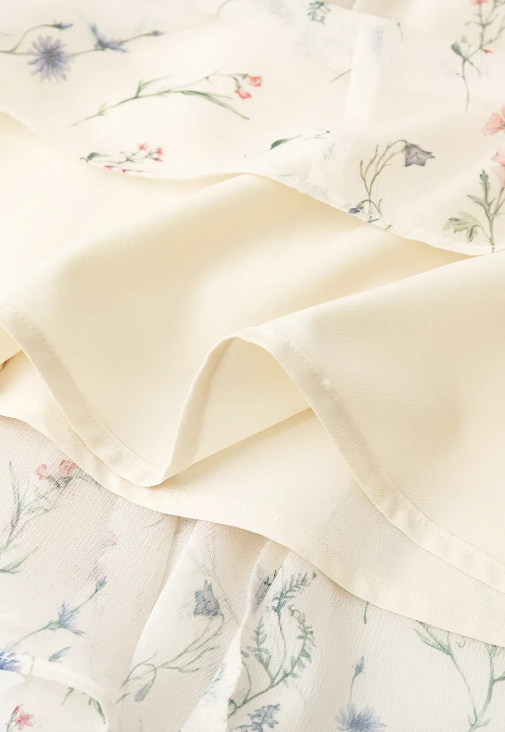 Floral Print Pleated Midi Skirt