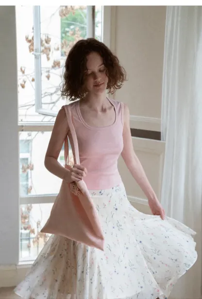 Floral Print Pleated Midi Skirt