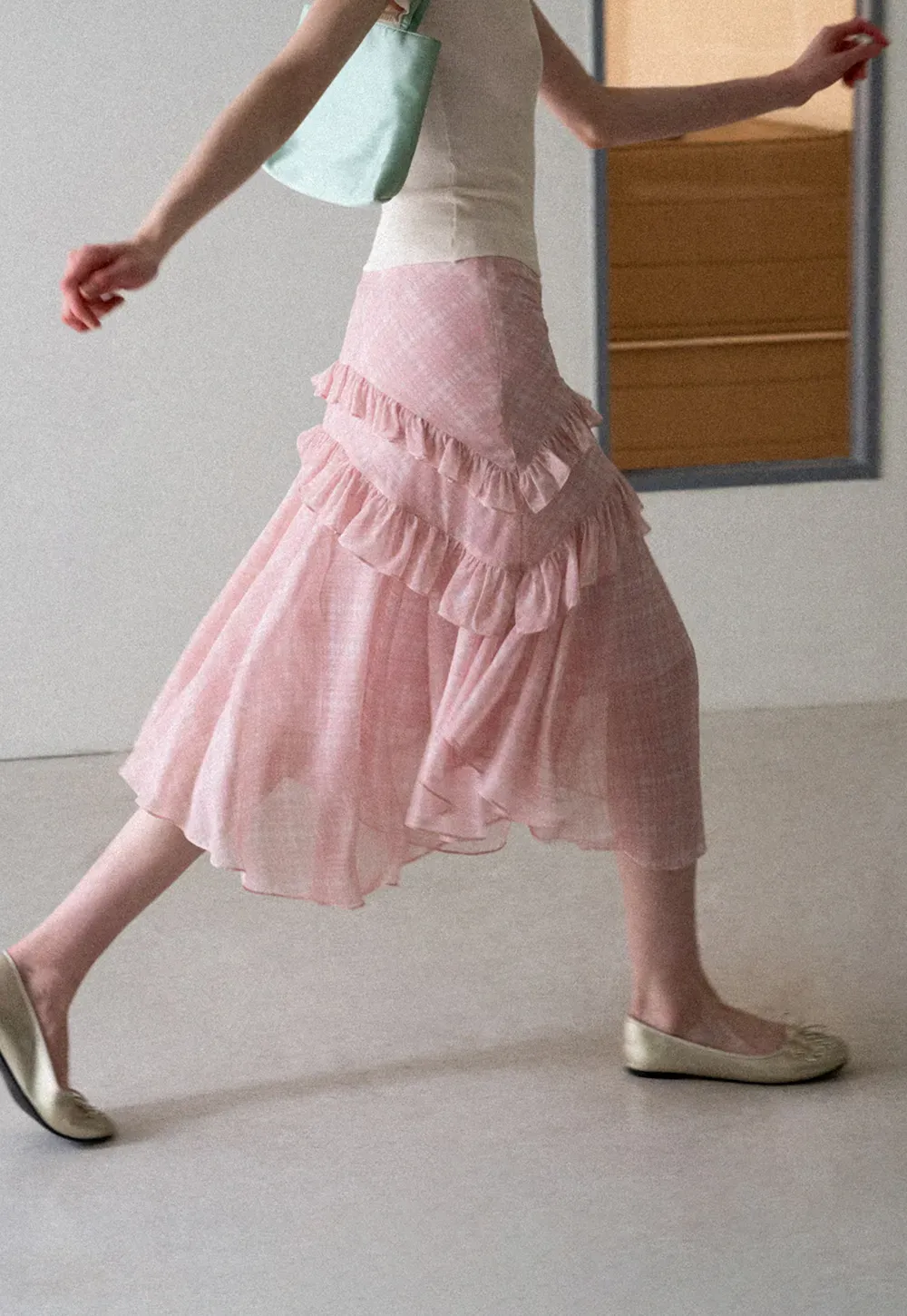 Tiered Ruffle Hem Skirt