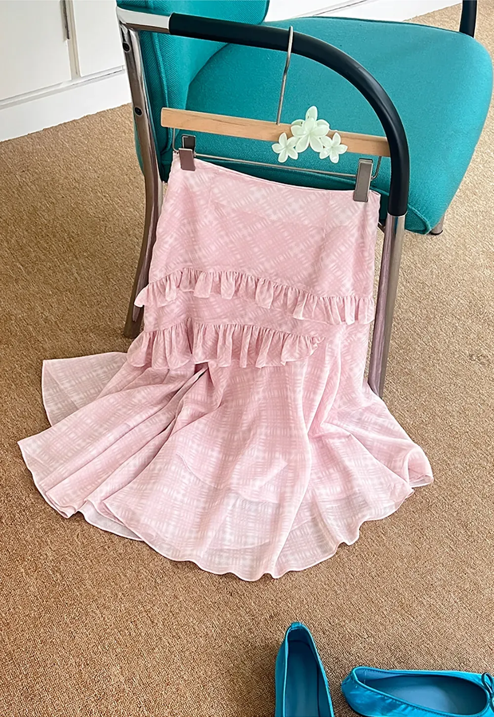 Tiered Ruffle Hem Skirt