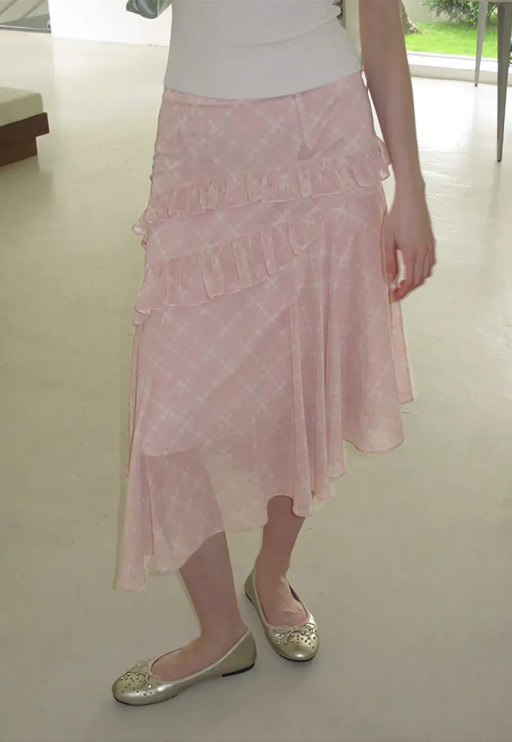 Tiered Ruffle Hem Skirt