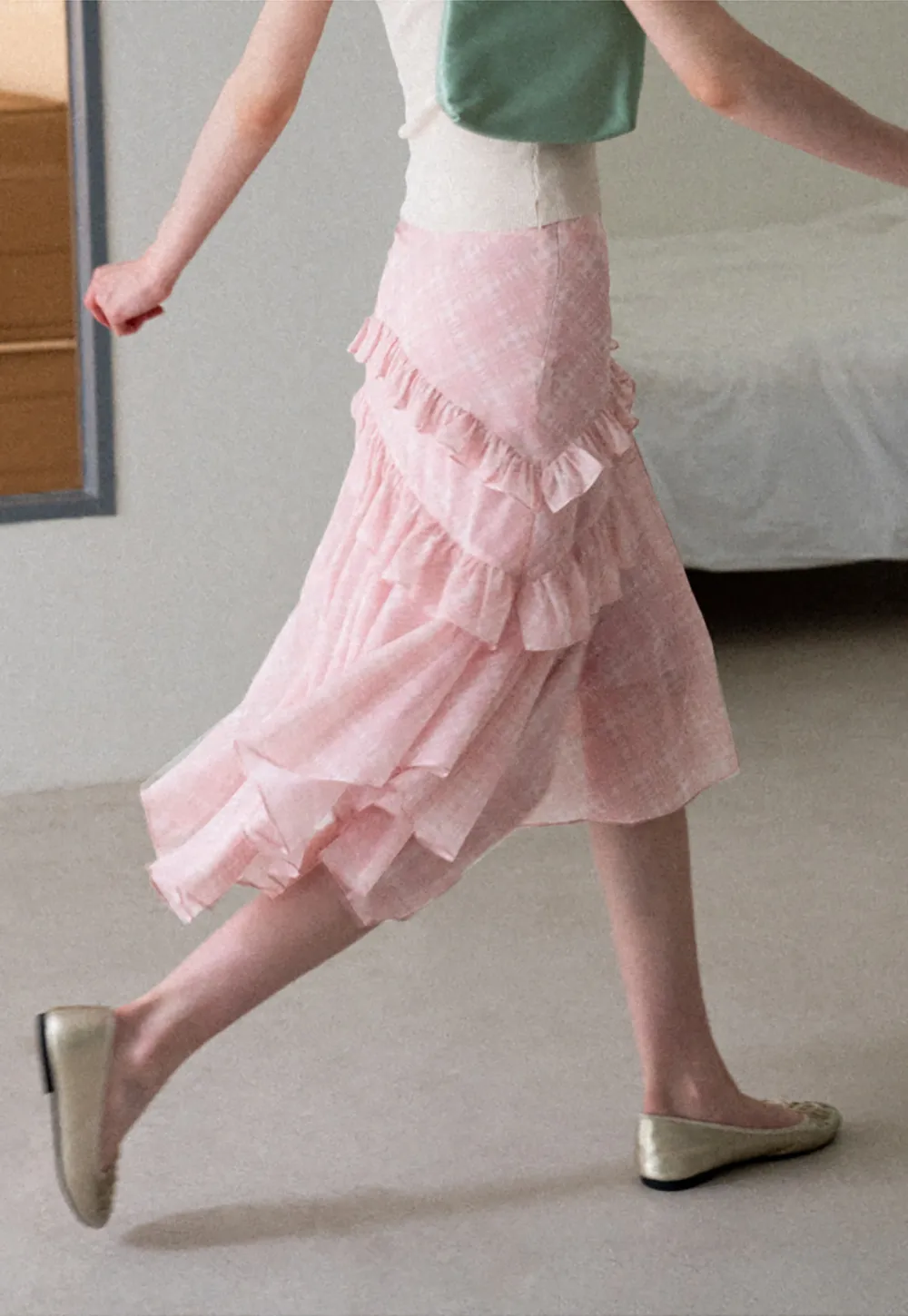 Tiered Ruffle Hem Skirt