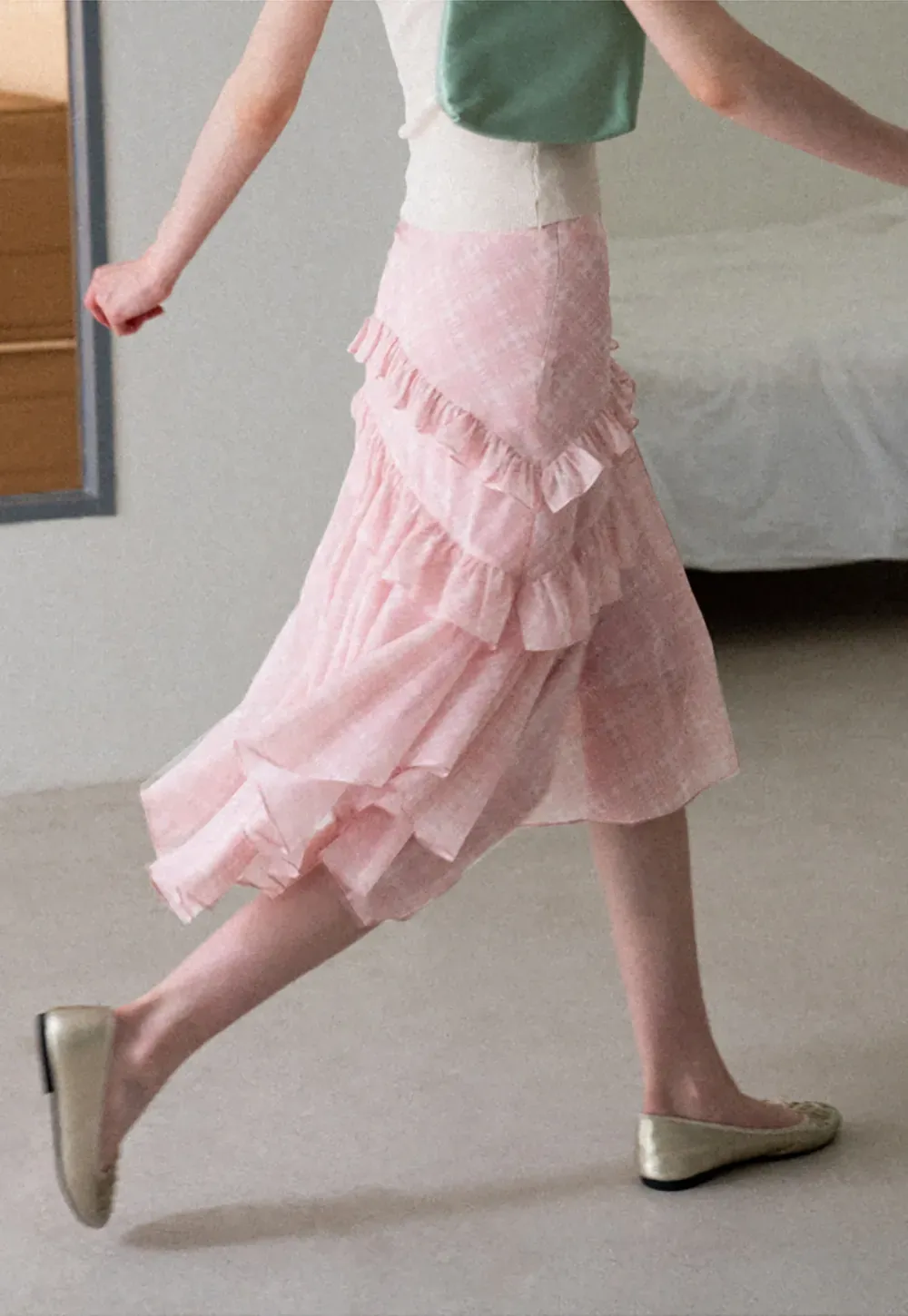 Tiered Ruffle Hem Skirt