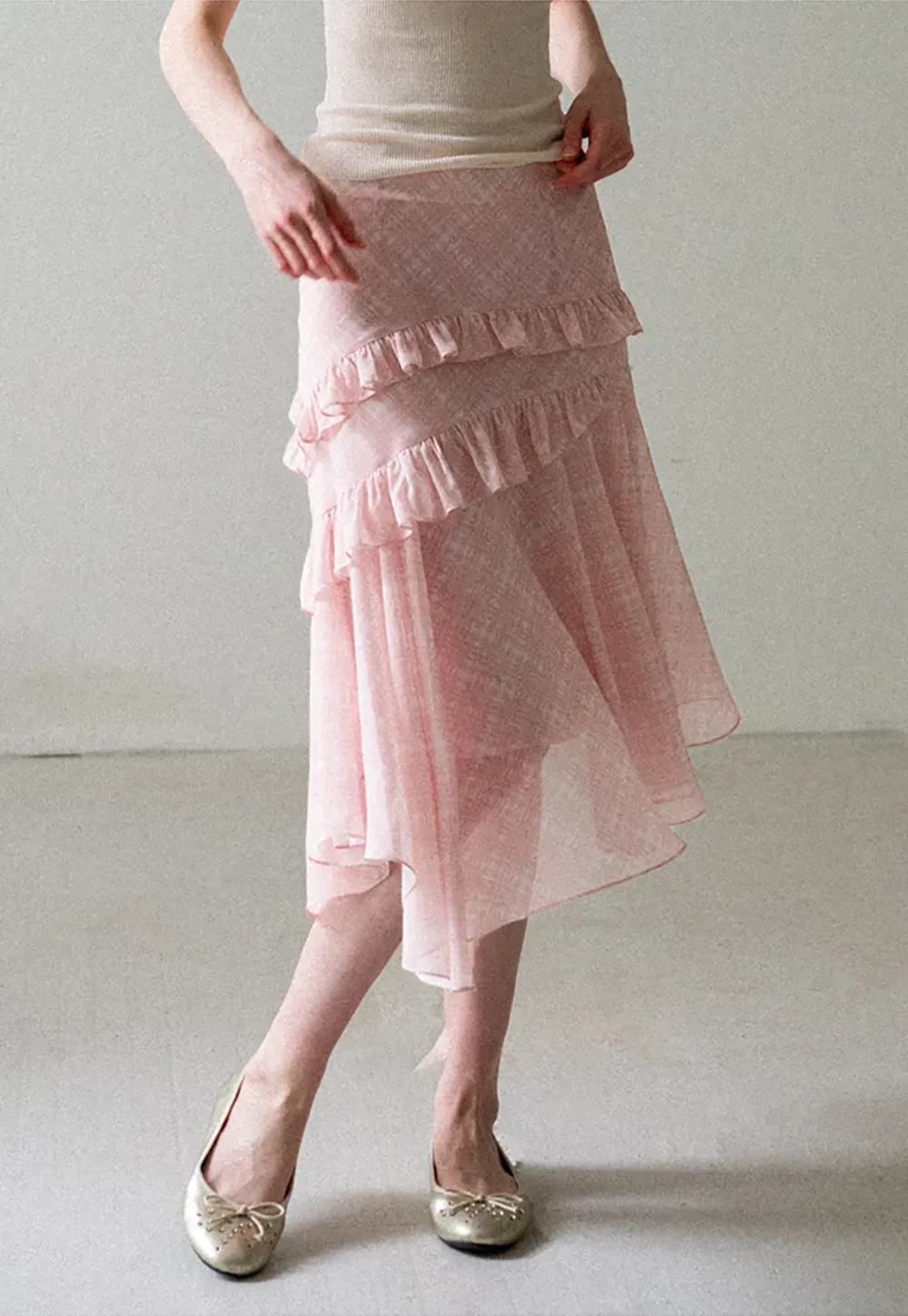 Tiered Ruffle Hem Skirt