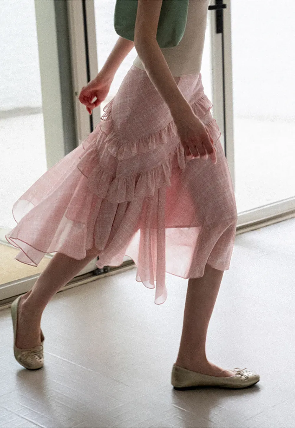 Tiered Ruffle Hem Skirt