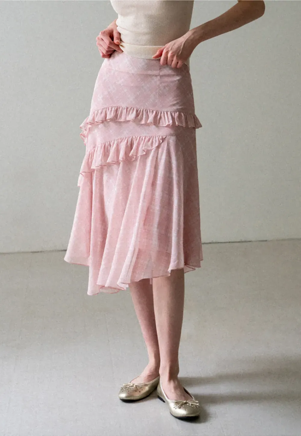 Tiered Ruffle Hem Skirt