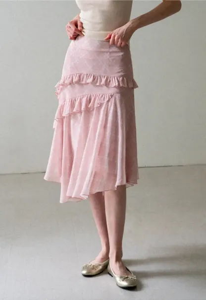 Tiered Ruffle Hem Skirt