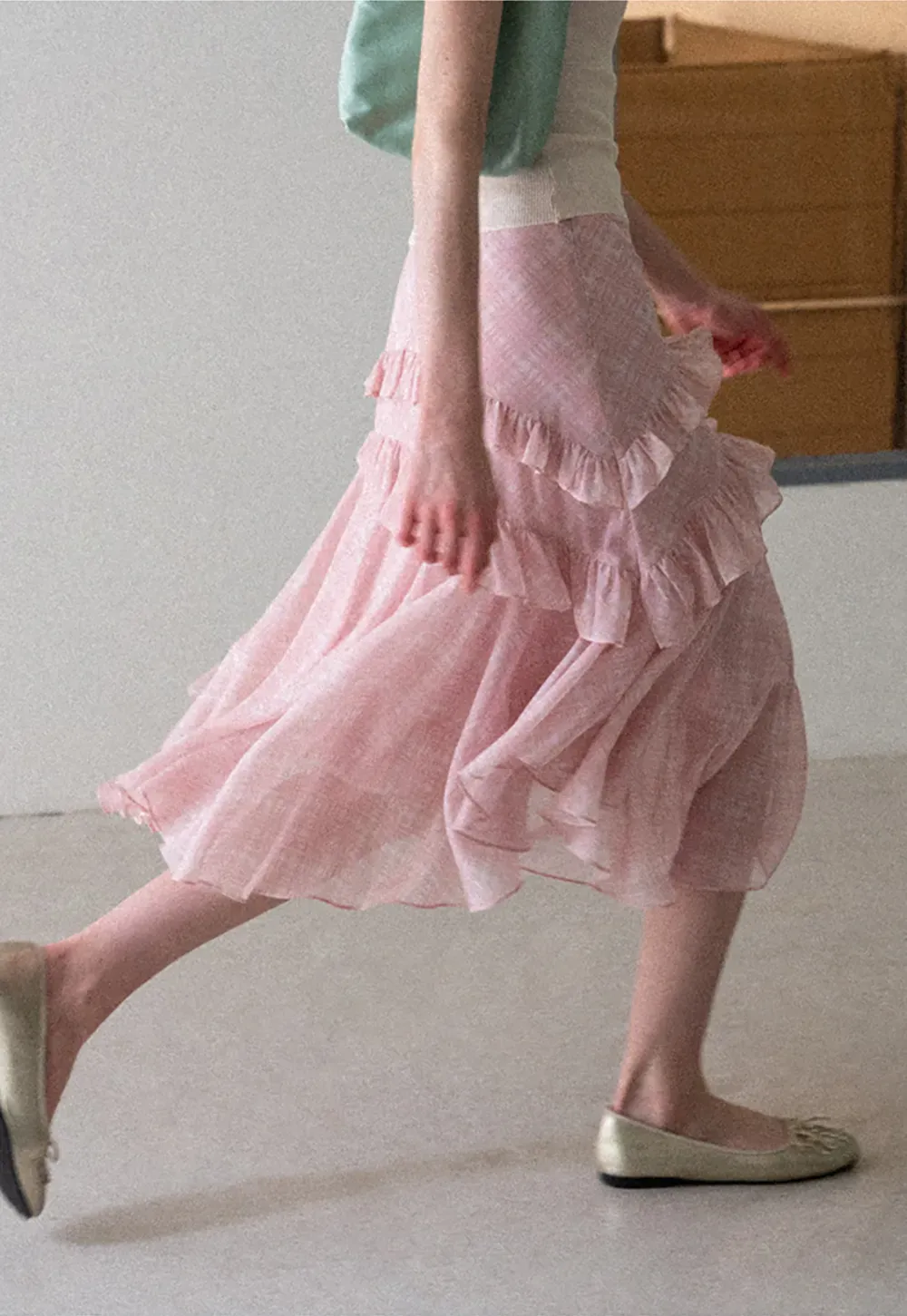 Tiered Ruffle Hem Skirt