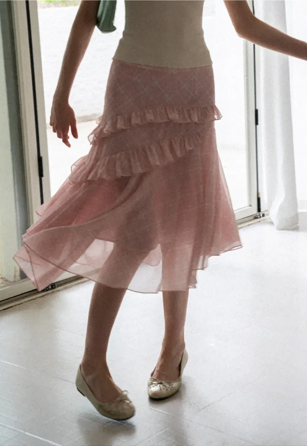Tiered Ruffle Hem Skirt
