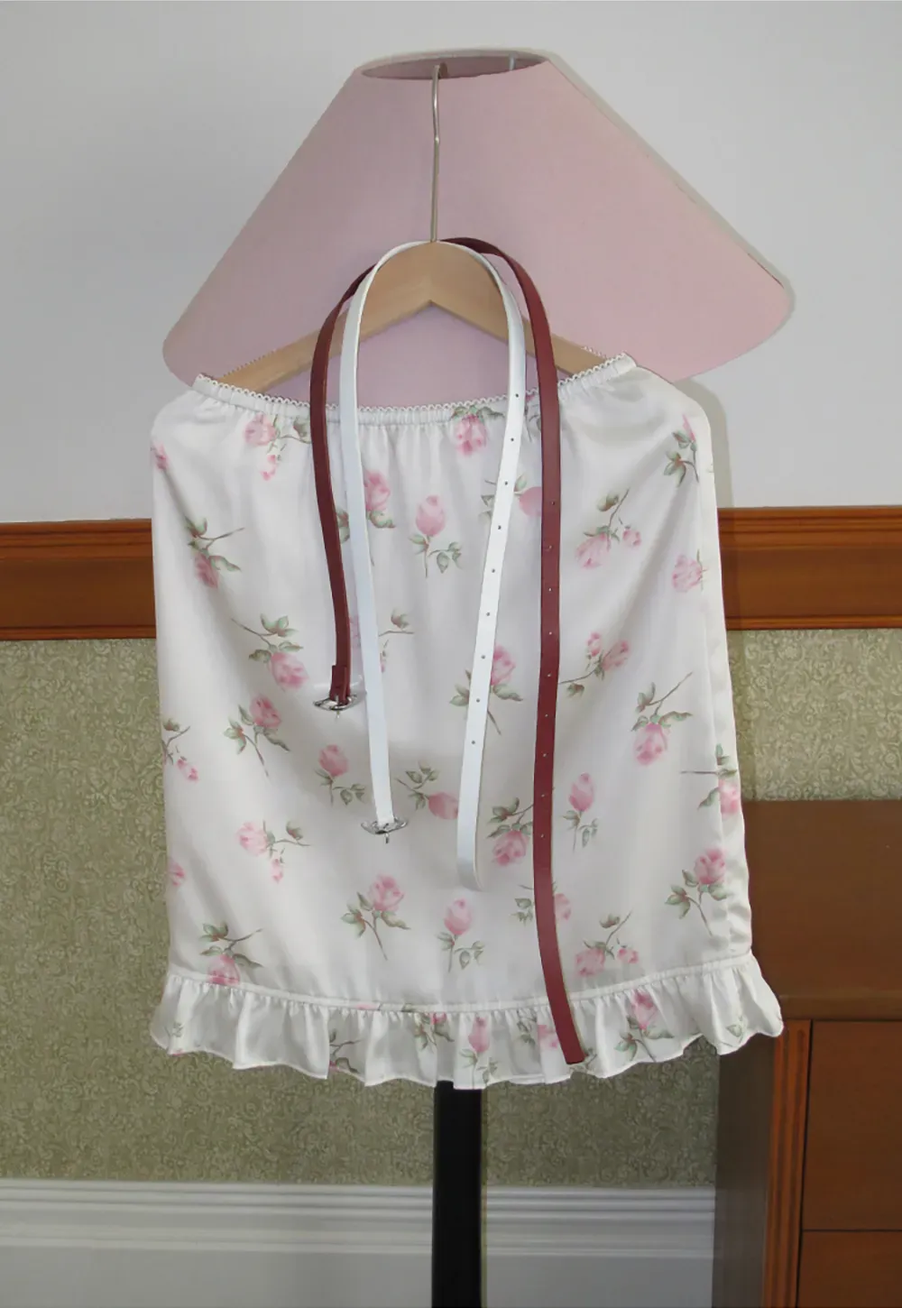 Floral Print Ruffled Hem Skirt