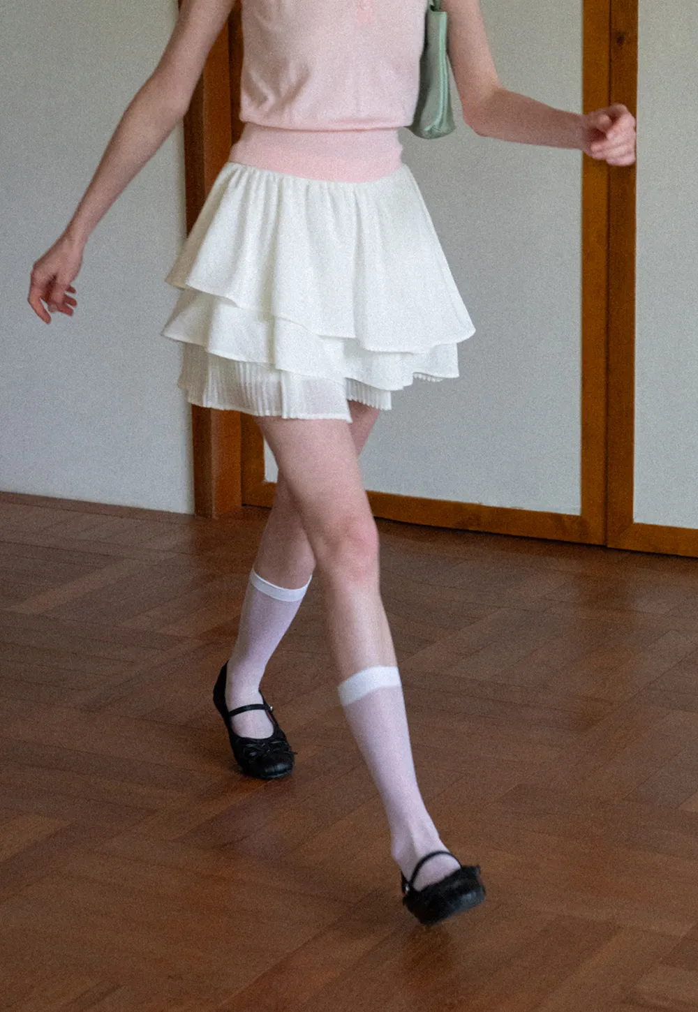 Tiered Ruffle Hem Skirt
