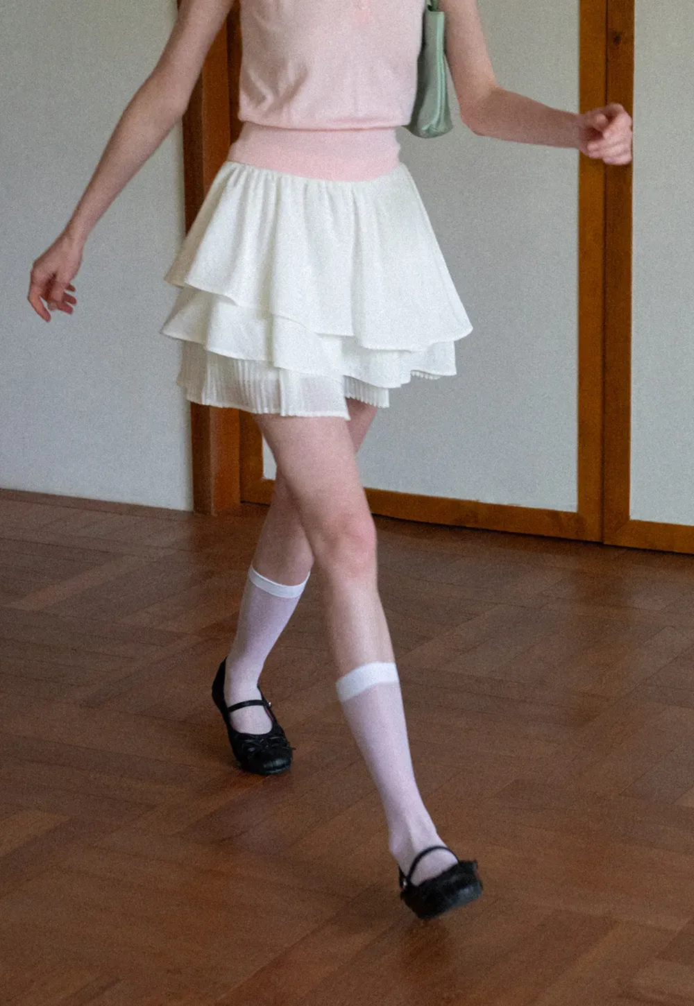 Tiered Ruffle Hem Skirt