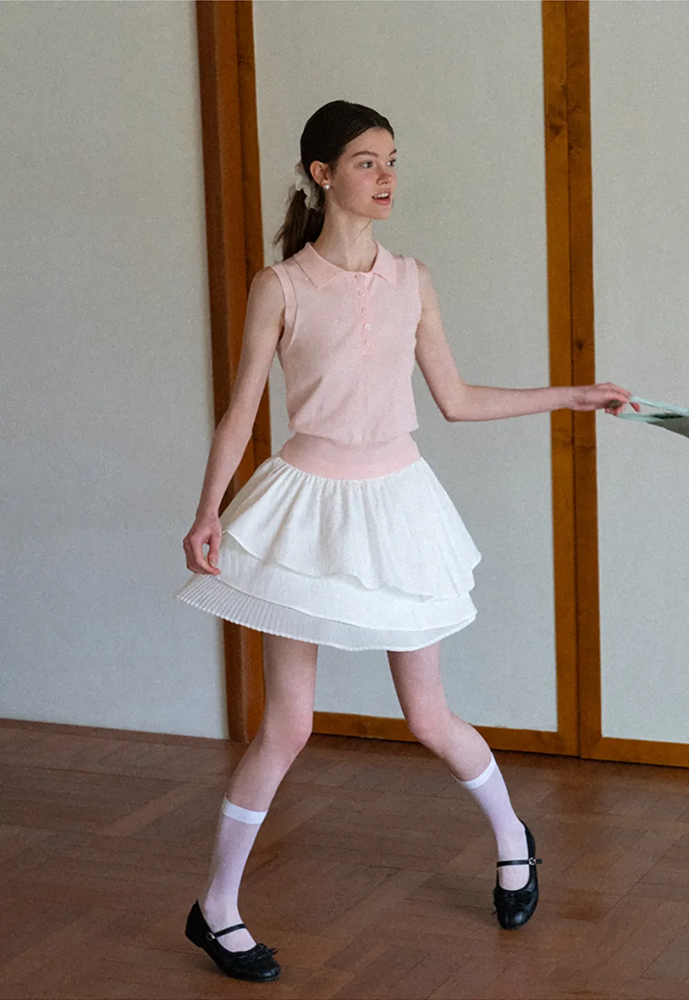 Tiered Ruffle Hem Skirt