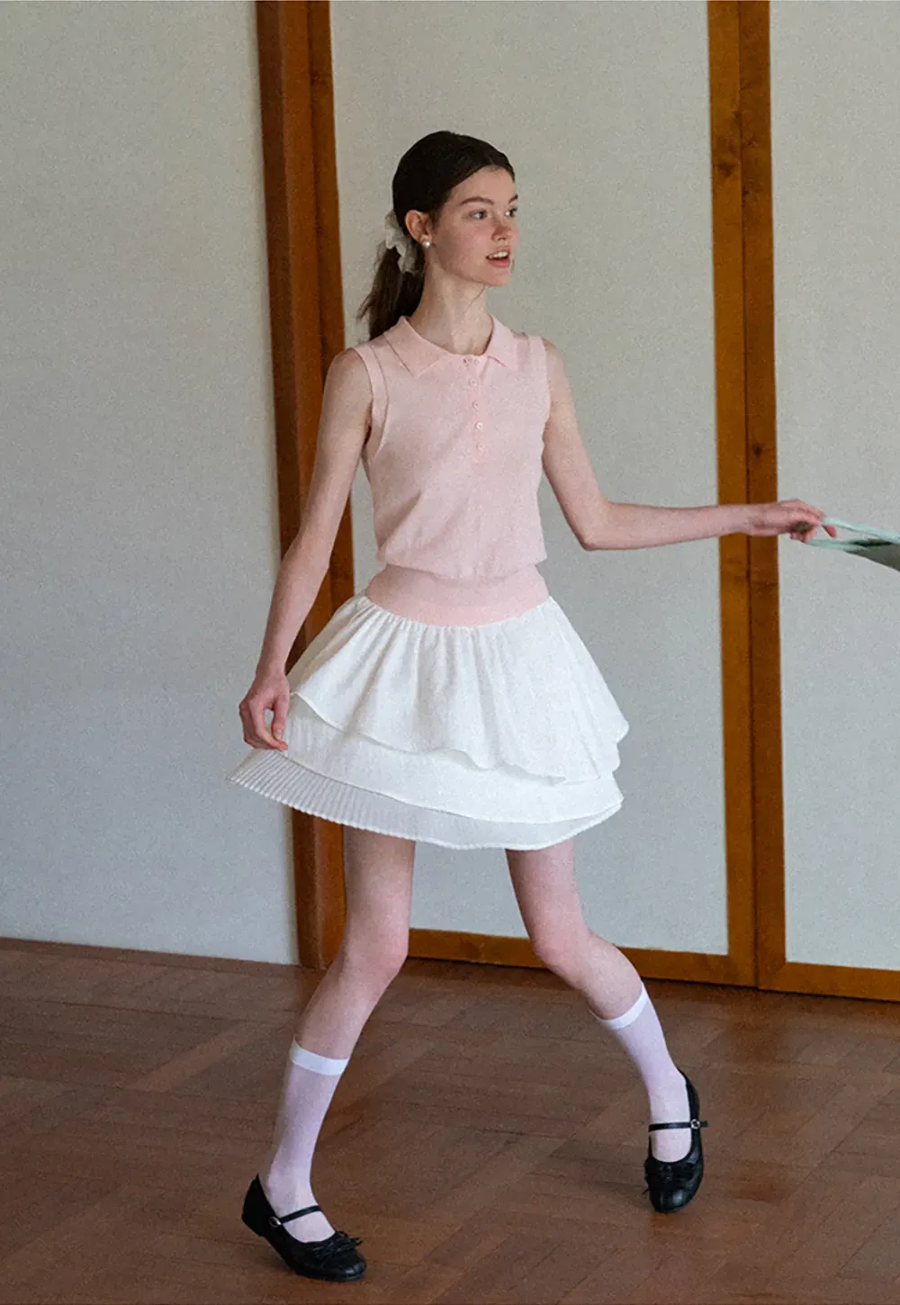 Tiered Ruffle Hem Skirt