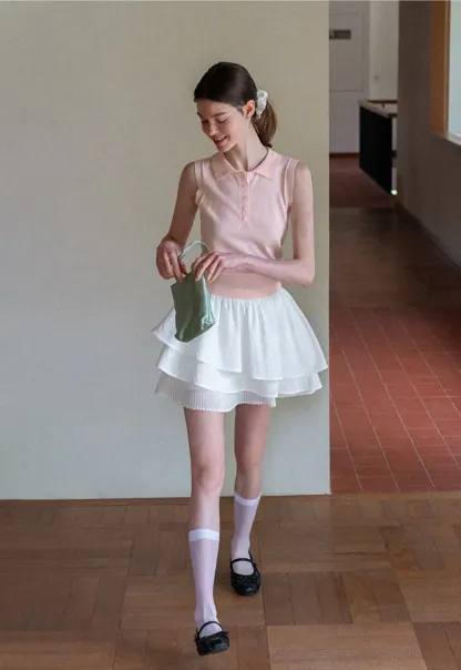 Tiered Ruffle Hem Skirt