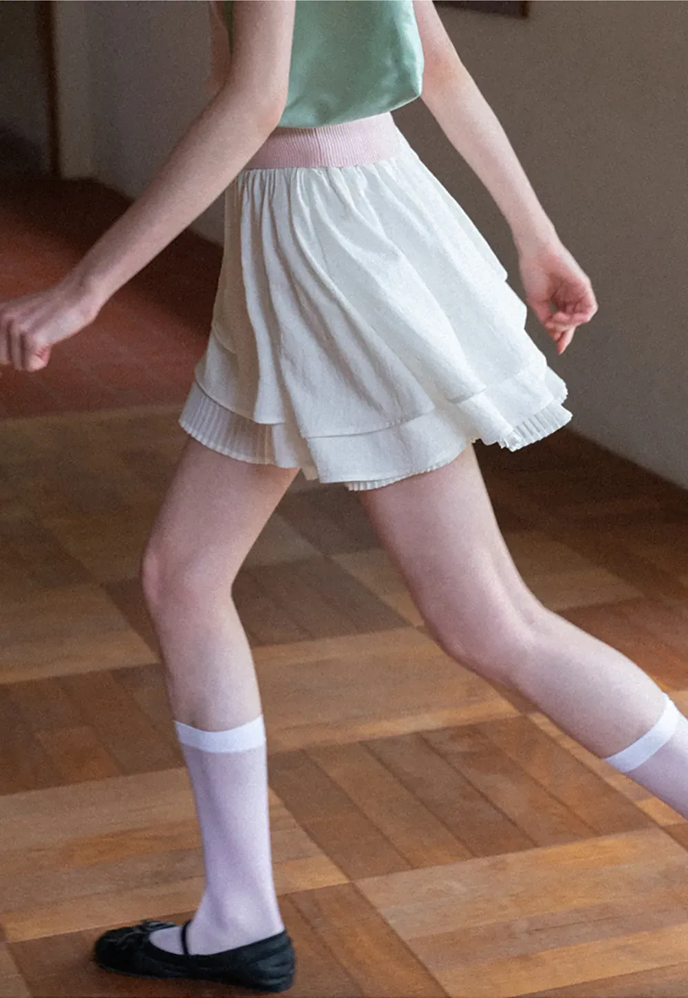 Tiered Ruffle Hem Skirt
