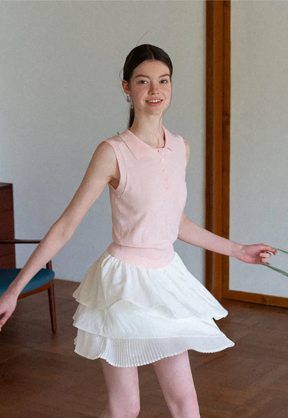 Tiered Ruffle Hem Skirt
