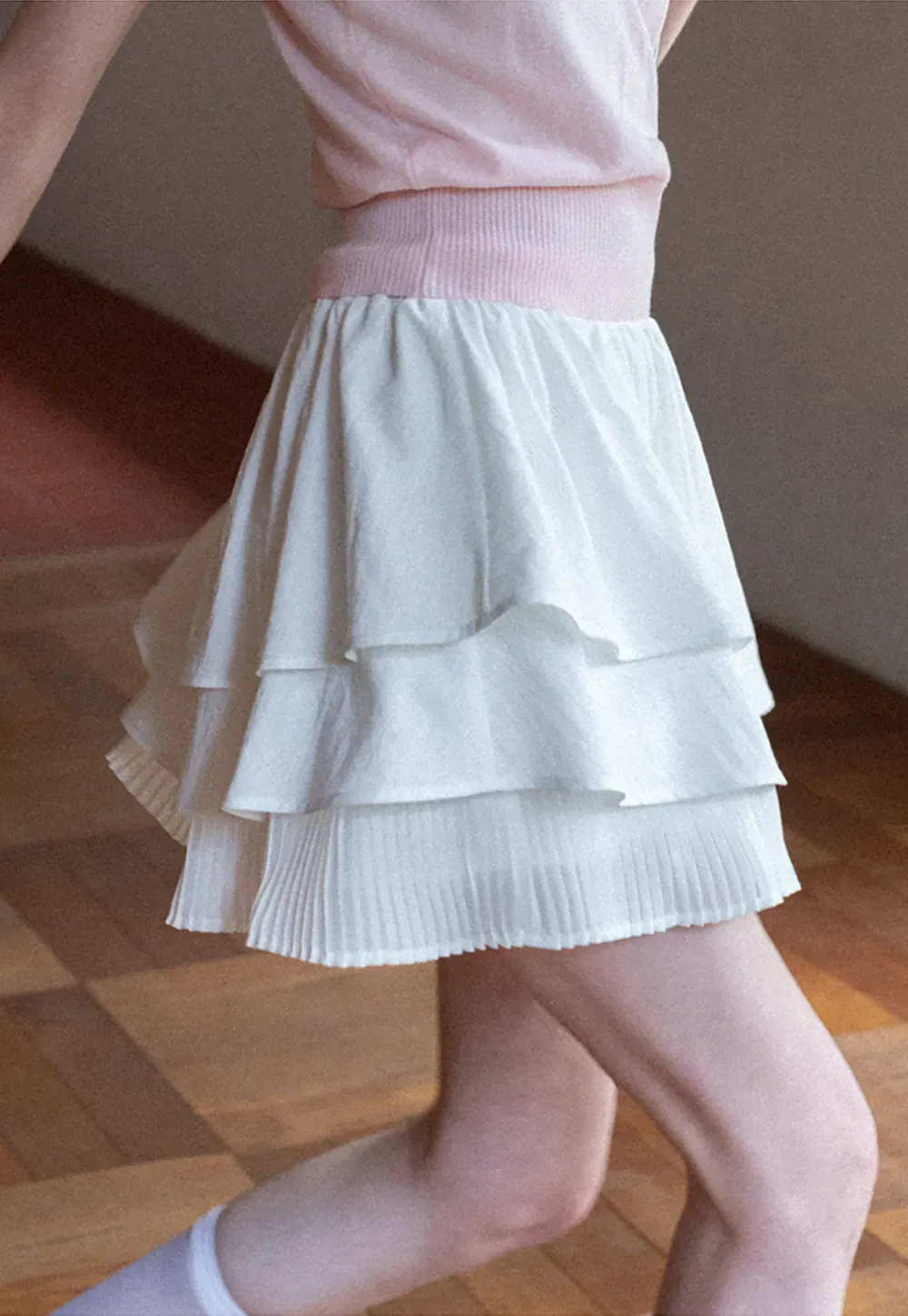 Tiered Ruffle Hem Skirt