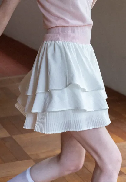 Tiered Ruffle Hem Skirt
