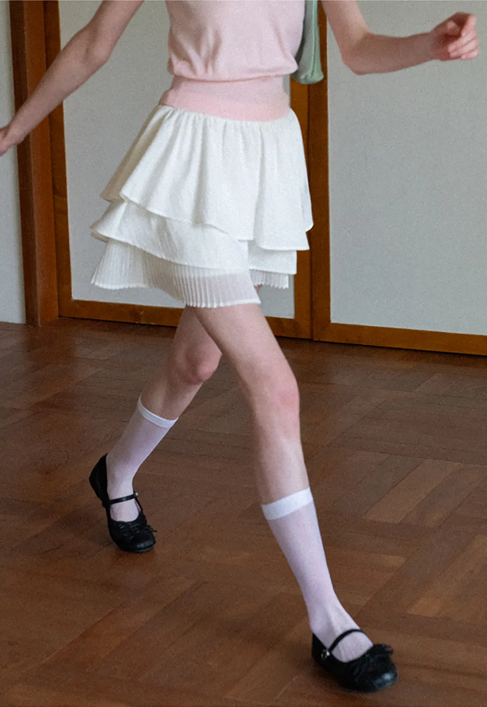 Tiered Ruffle Hem Skirt