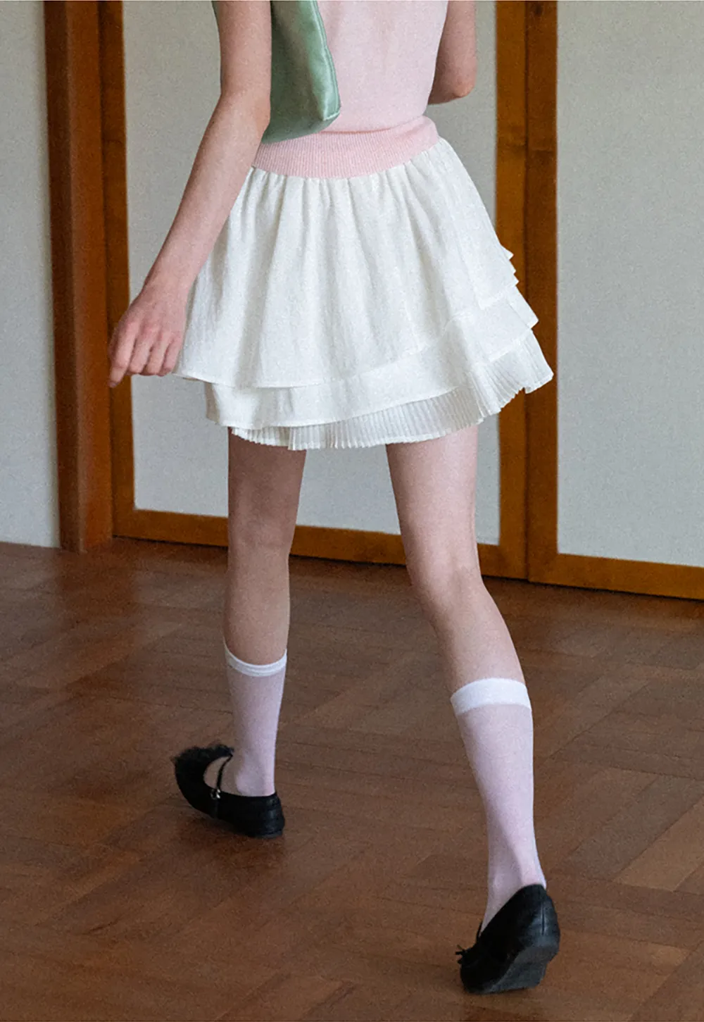 Tiered Ruffle Hem Skirt