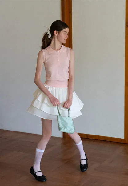 Tiered Ruffle Hem Skirt