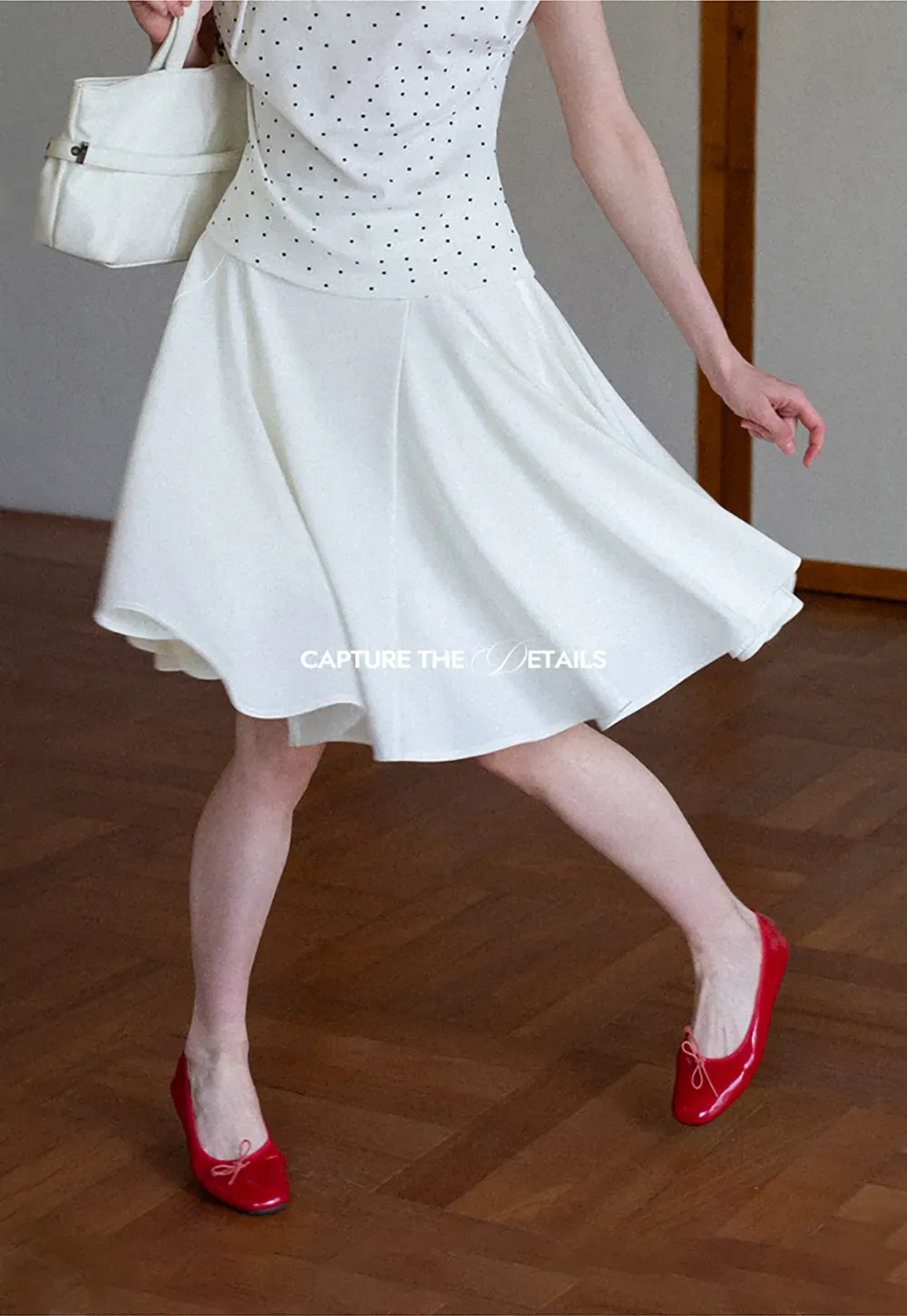 Pleated A Line Skirt