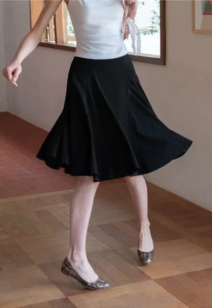 Pleated A Line Skirt
