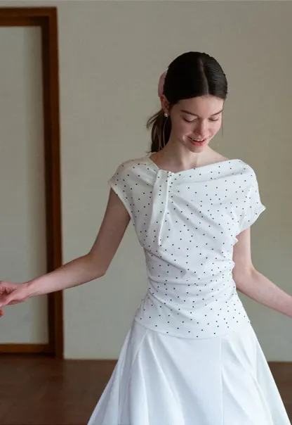 Pleated A Line Skirt