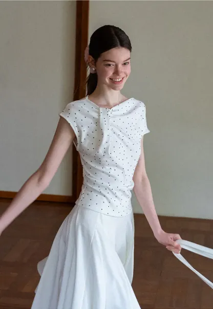 Pleated A Line Skirt