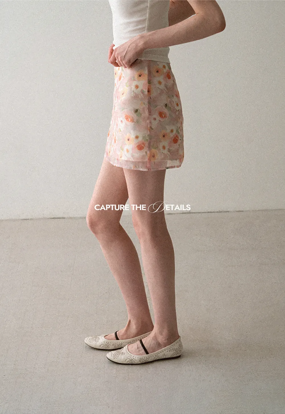 Floral Print High Waist Mini Skirt