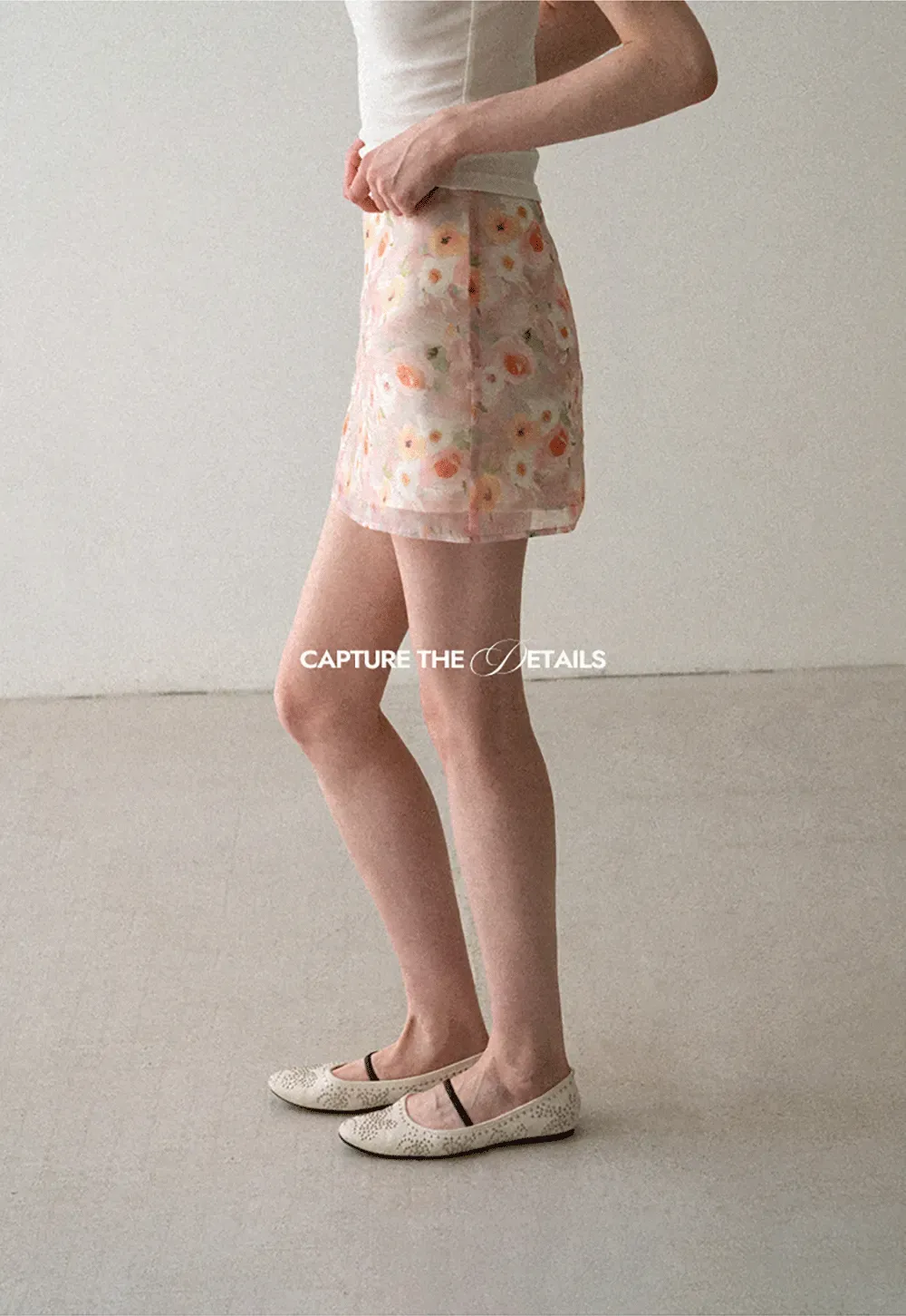 Floral Print High Waist Mini Skirt