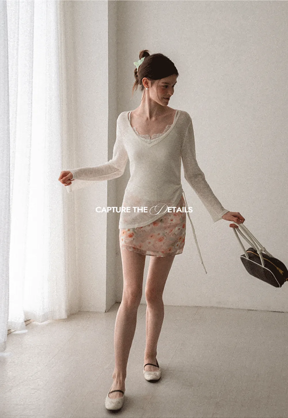Floral Print High Waist Mini Skirt