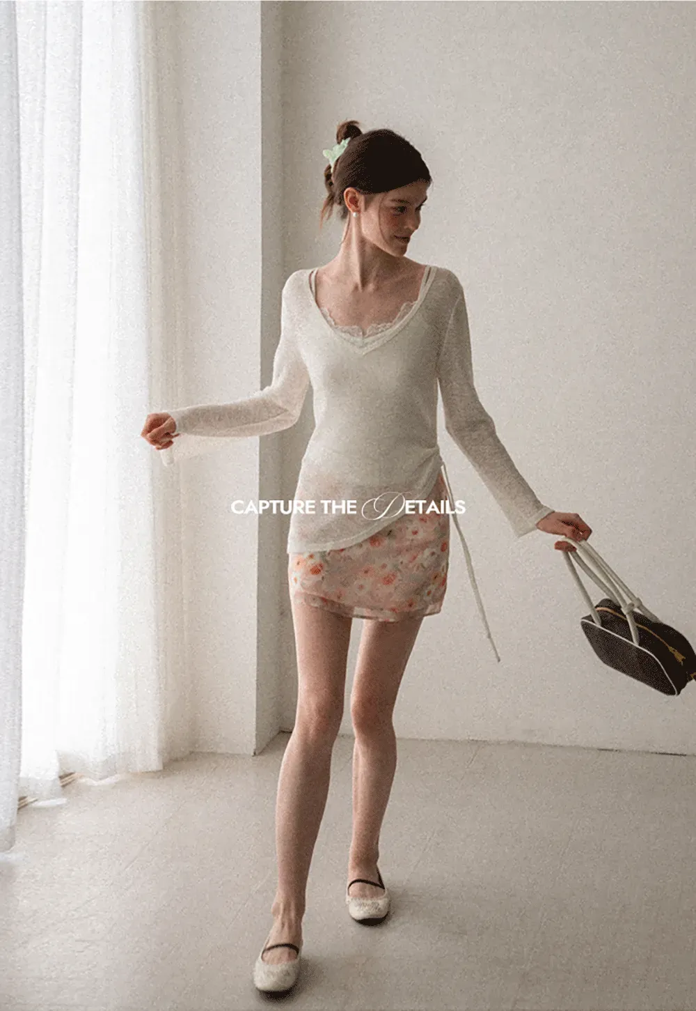 Floral Print High Waist Mini Skirt