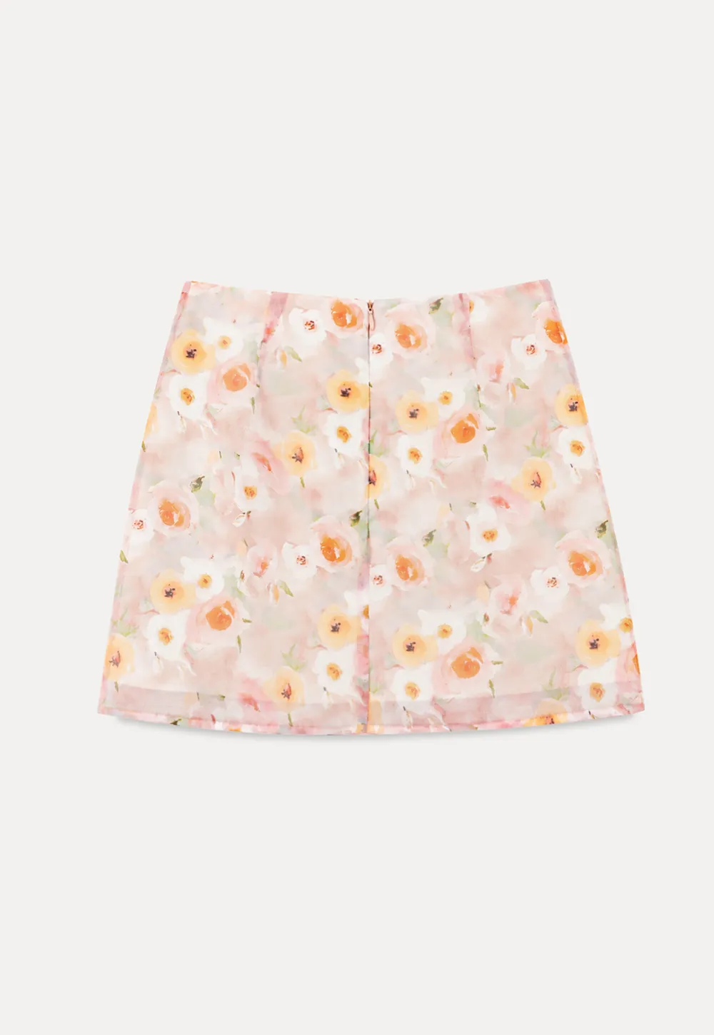Floral Print High Waist Mini Skirt