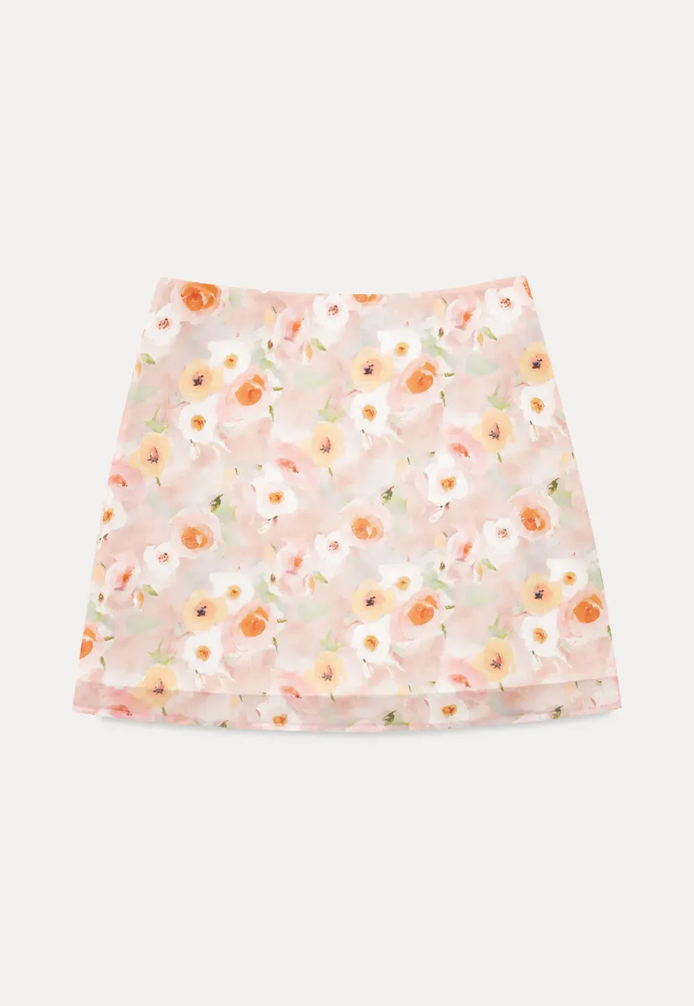 Floral Print High Waist Mini Skirt