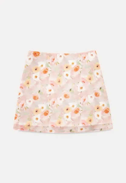 Floral Print High Waist Mini Skirt