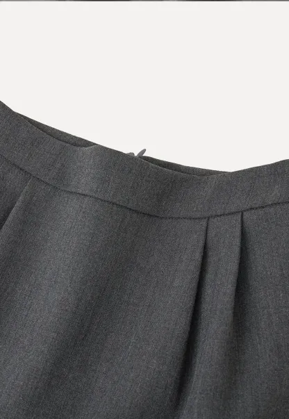 Pleated A-Line Mini Skirt