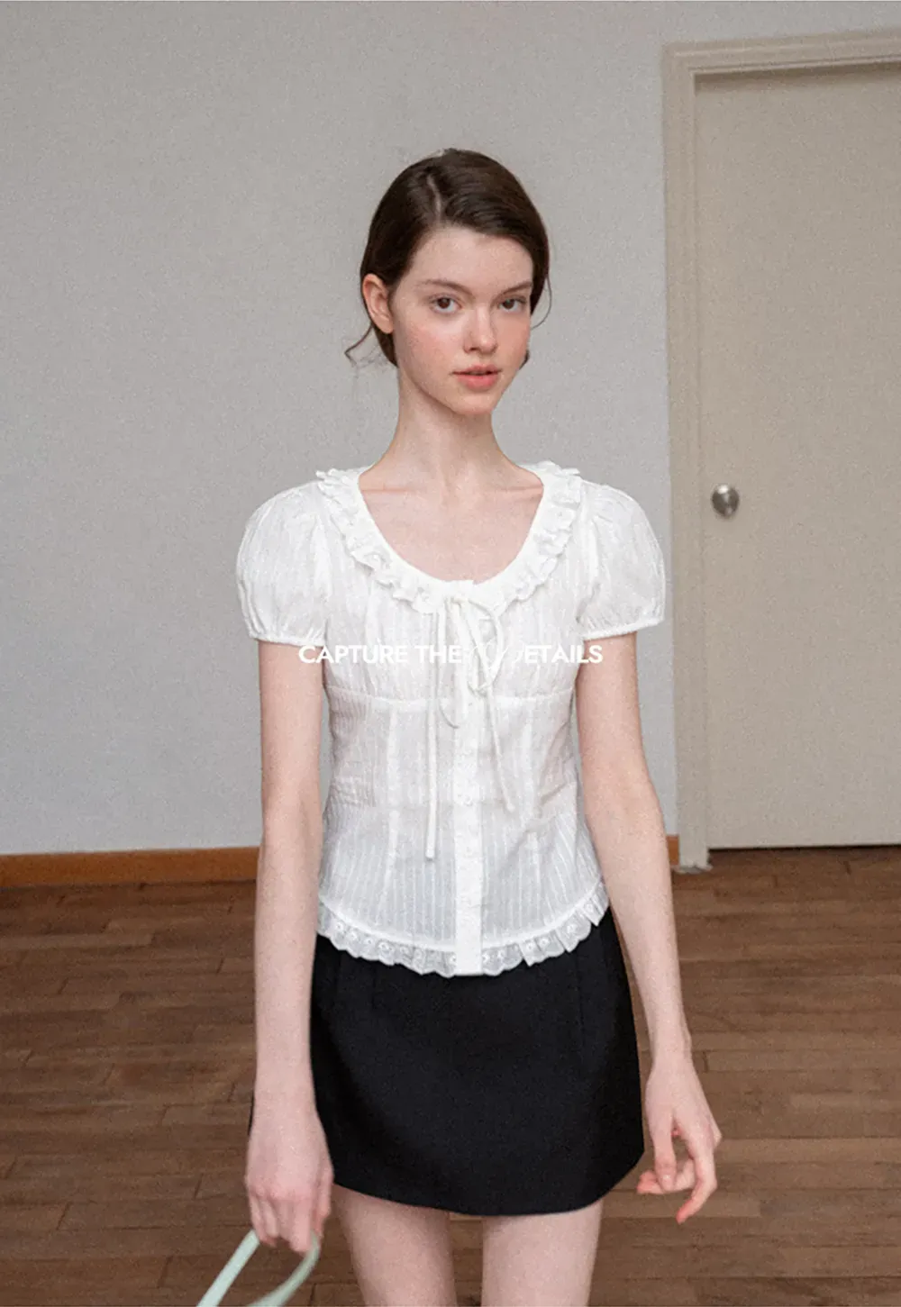 Pleated A-Line Mini Skirt