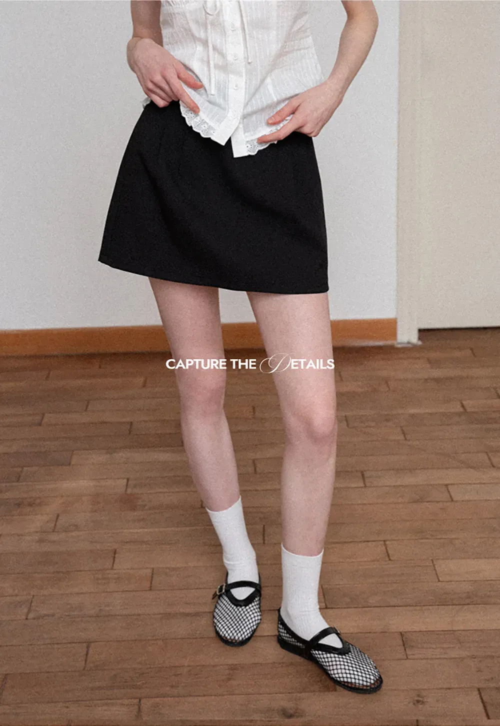 Pleated A-Line Mini Skirt